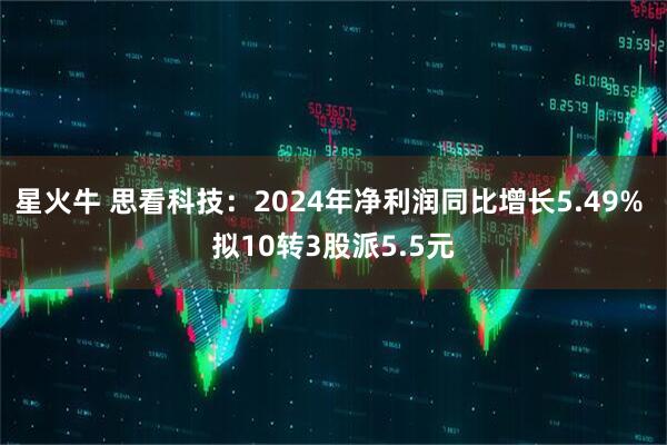 星火牛 思看科技：2024年净利润同比增长5.49% 拟10转3股派5.5元